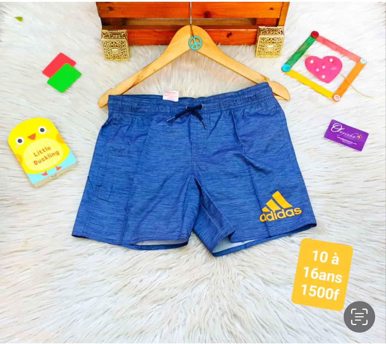 Shorts enfant Adidas bleu